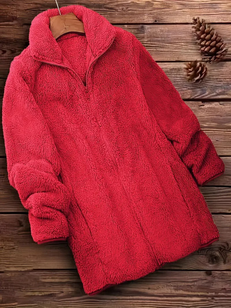 Fluffy Jacket Womens | Cozy Zip Jacket | Winter Clothing