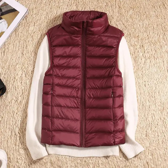 Women’s Down Vest Jacket | Ultralight Winter Sleeveless Coat