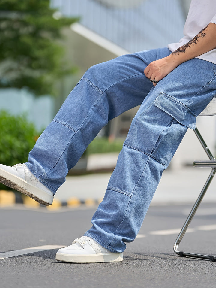 Men’s Jeans | Loose Fit Barrel Style | Multi-Pocket Design | Premium Cotton