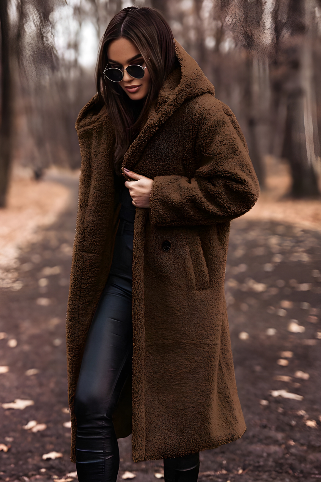 Women’s Teddy Jacket | Long Plush Coat | Warm Faux Fur Outwear