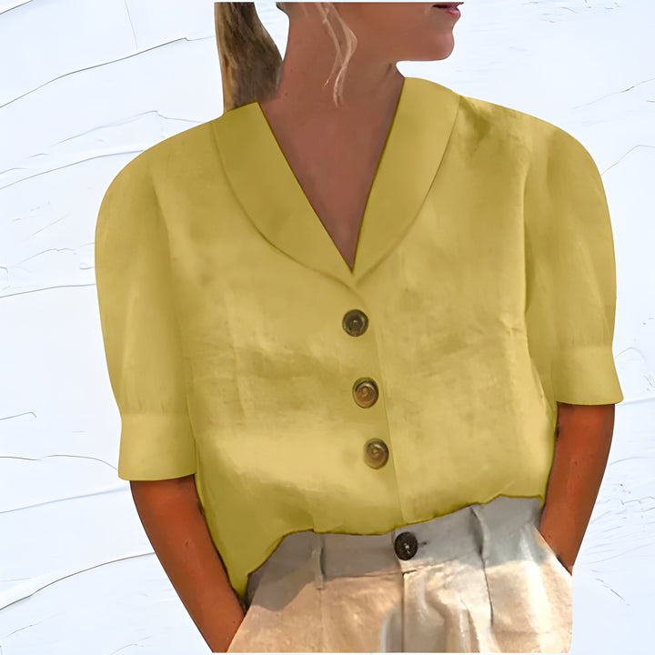 Women’s Shirt | Short Sleeve & Button-Up | Casual & Elegant | Polyester