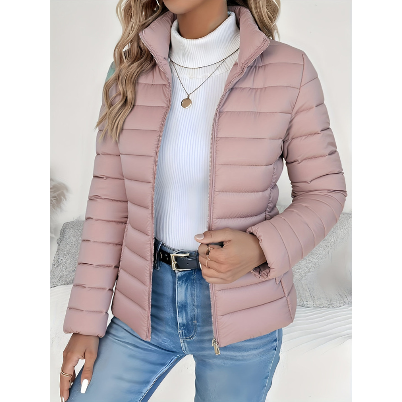 Women’s Jacket | Elegant Warm Clothing | Long Zip Outerwear