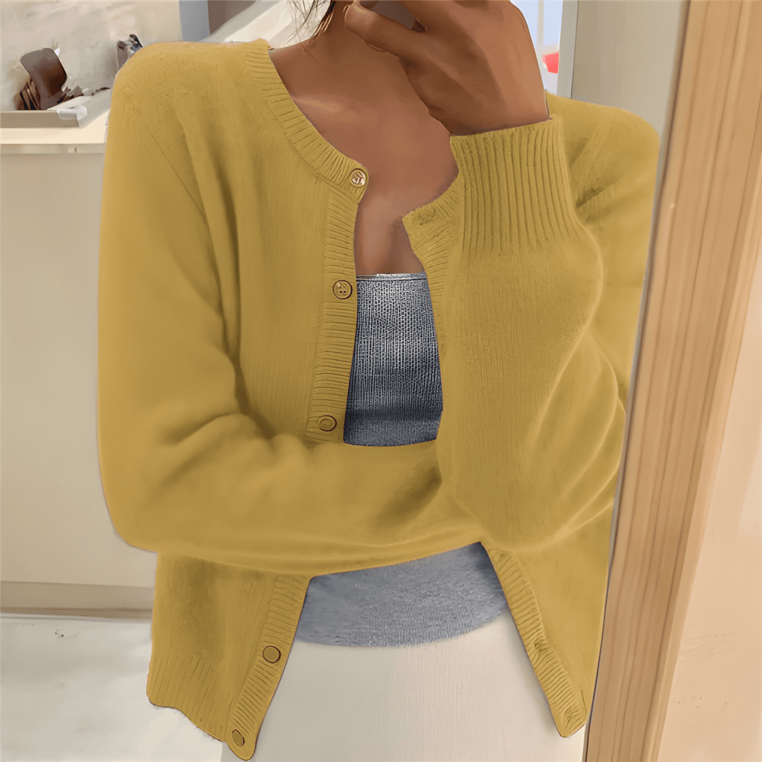 Women’s Knitted Cardigan | Single-Breasted | Soft & Casual | Cotton-Polyester Blend