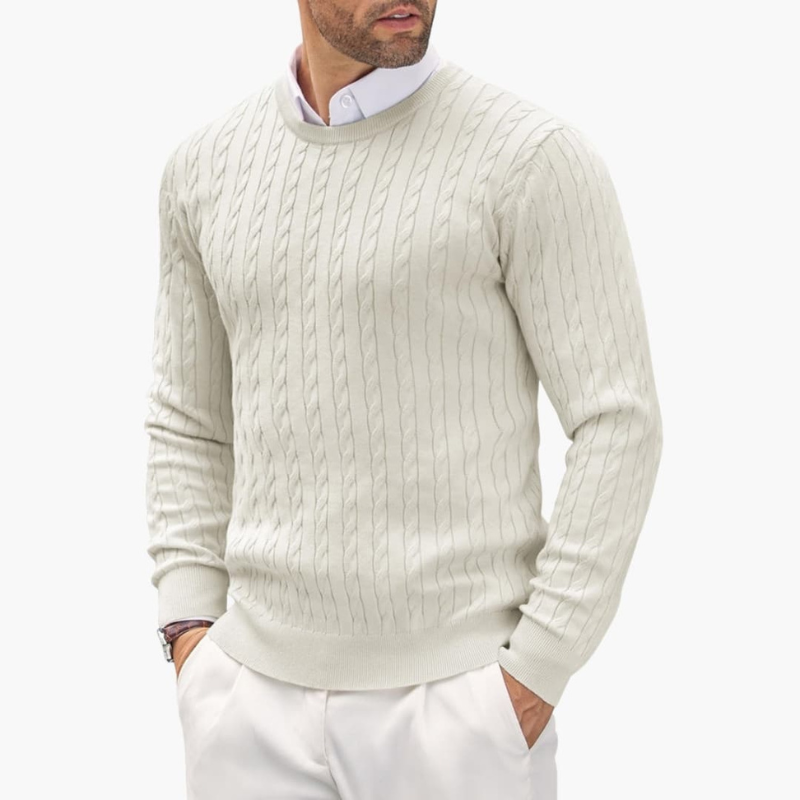 Men’s Jumper | Classic Cable Knit | Casual Mens Clothing