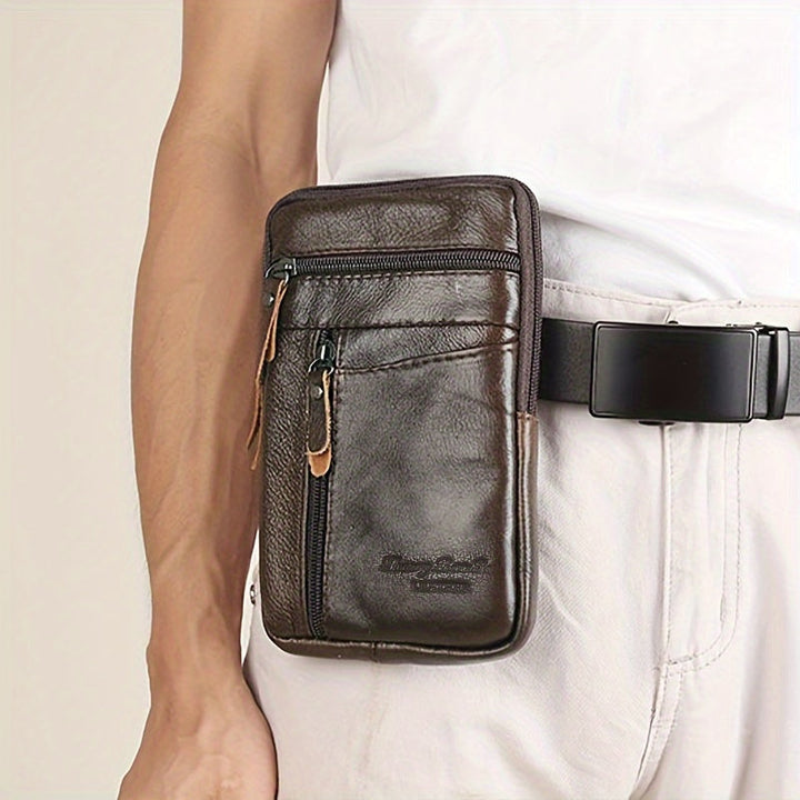 Men’s Crossbody Bag | Genuine Leather | Compact & Functional | Multiple Zipped Compartments