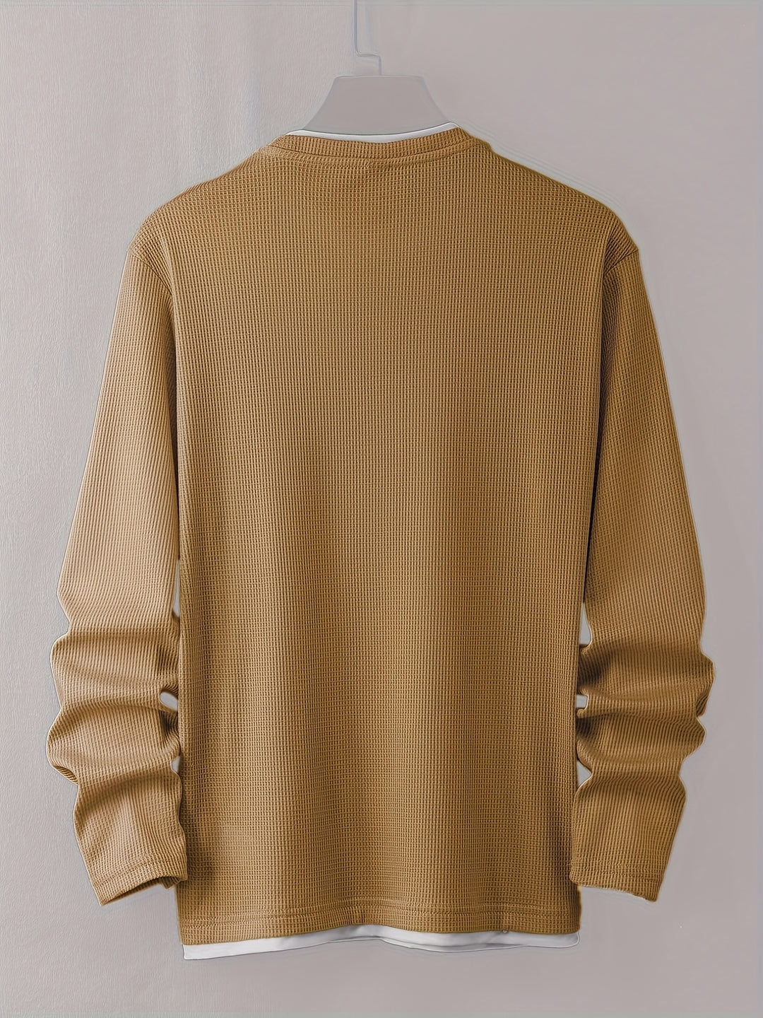 Men's Shirt | Long Sleeves | Waffle Knit | Soft & Stretchy | Casual & Sustainable