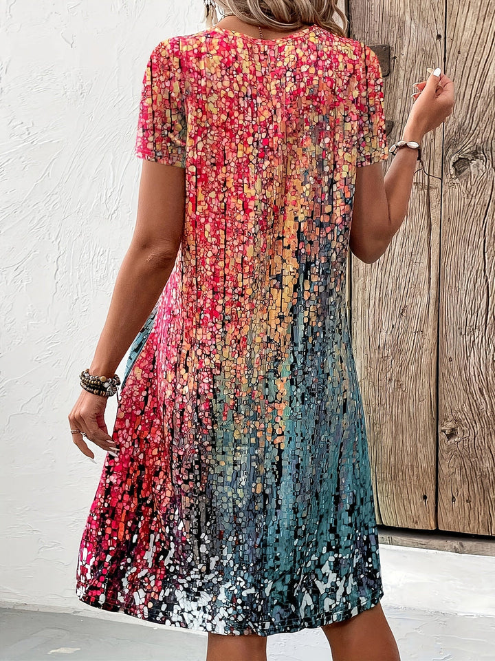 Women's Summer Dress | V-Neck | Beach Style & Comfortable | Short Sleeves