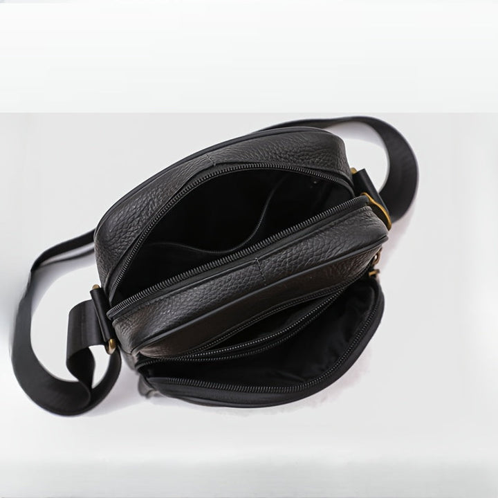Men’s Crossbody Bag | Premium Leather | Large Capacity & Adjustable Strap | Business Bag