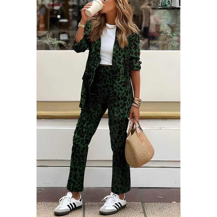 Women’s Set | Two Piece Blazer Clothing  | Leopard Print Outfit