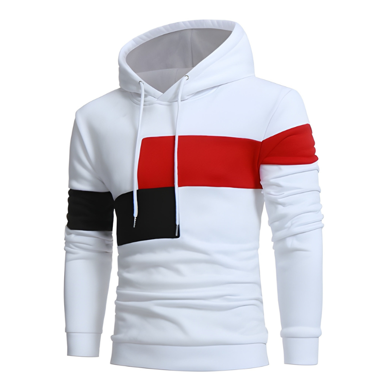 Men's Hoodies | Color Block Pullover | Winter Mens Clothing