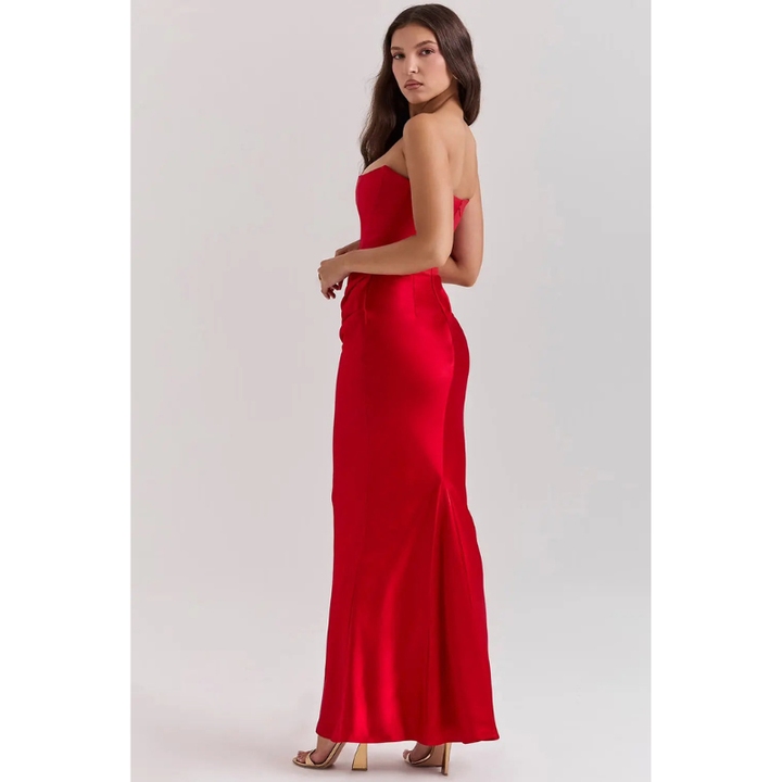Women's Maxi Dress | Strapless Evening Silhouette | Elegant Dresses