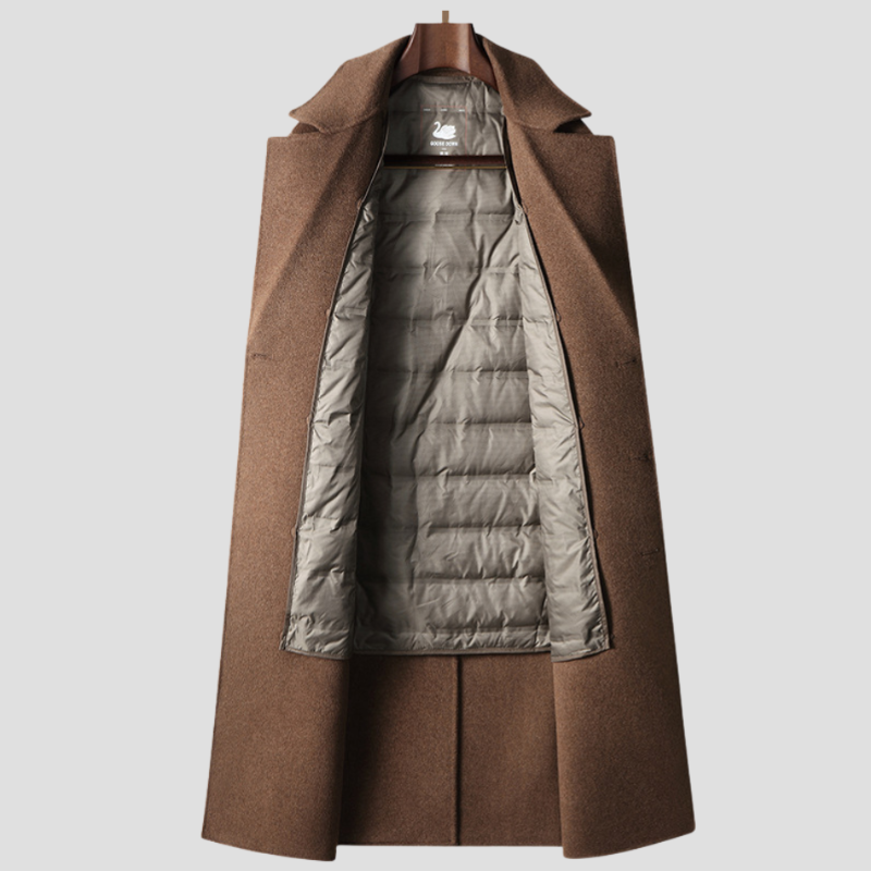 Mens Coats | Long Double-Breasted Style | Classic Mens Winter Jackets