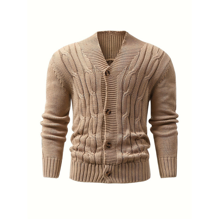 Men’s Cardigan | Ribbed Knit Clothing | Button Closure