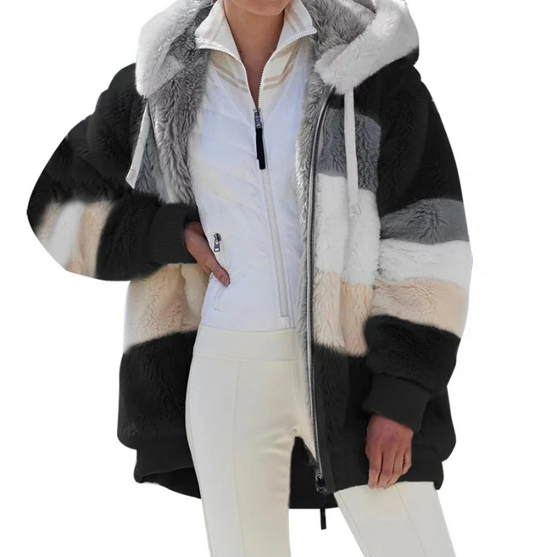Women's Jacket | Oversized Hooded Coat | Casual Zip-Up Hoodie