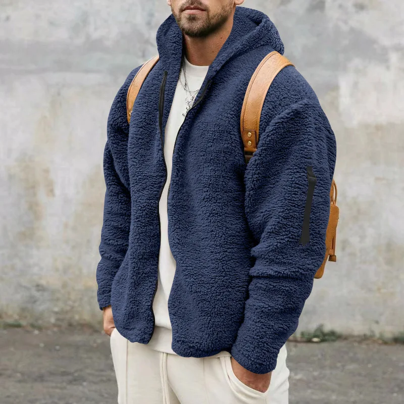 Men’s Jacket | Reversible Zip-Up Hoodie | Casual Loose Fit