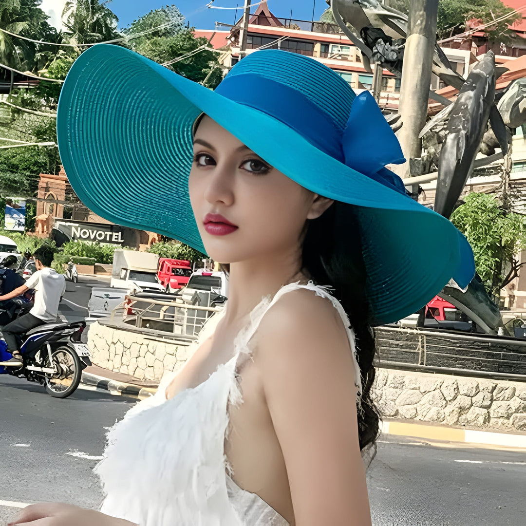 Women’s Sun Hat  | Lightweight & Soft | Beachwear Essential | Straw, Raffia