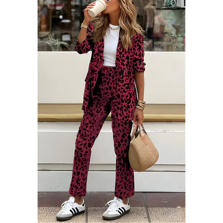 Women’s Set | Two Piece Blazer Clothing  | Leopard Print Outfit
