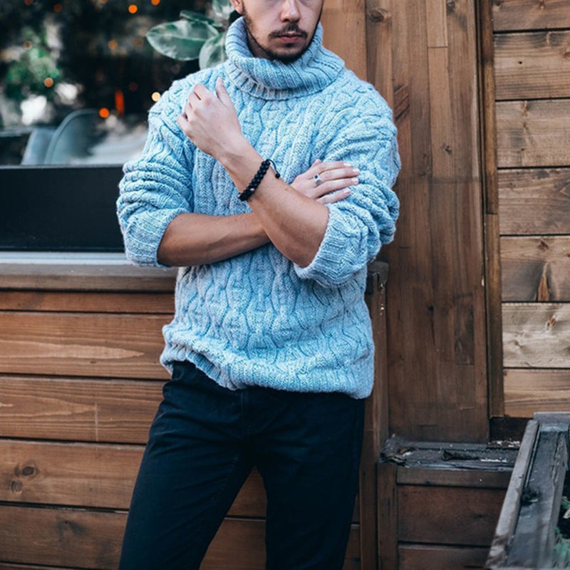 Men’s Sweaters | Chunky Knit Turtleneck Sweater | Winter Mens Clothing