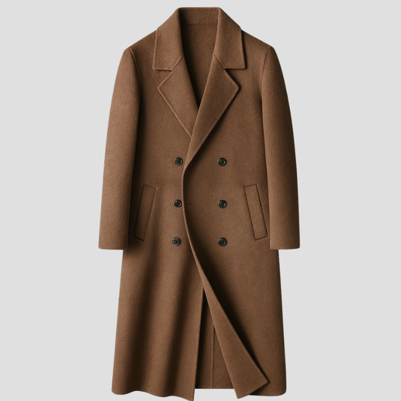 Mens Coats | Long Double-Breasted Style | Classic Mens Winter Jackets