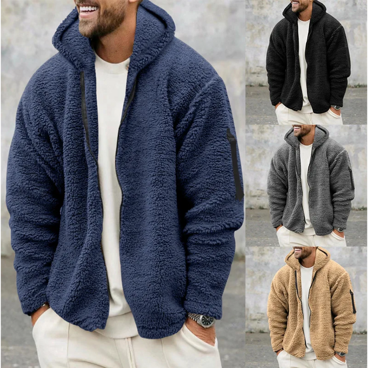 Men’s Jacket | Reversible Zip-Up Hoodie | Casual Loose Fit