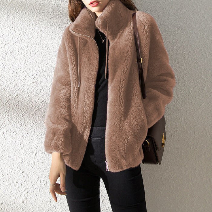 Women’s Jacket | Winter Zip Cardigan | Stand Collar Warm Top