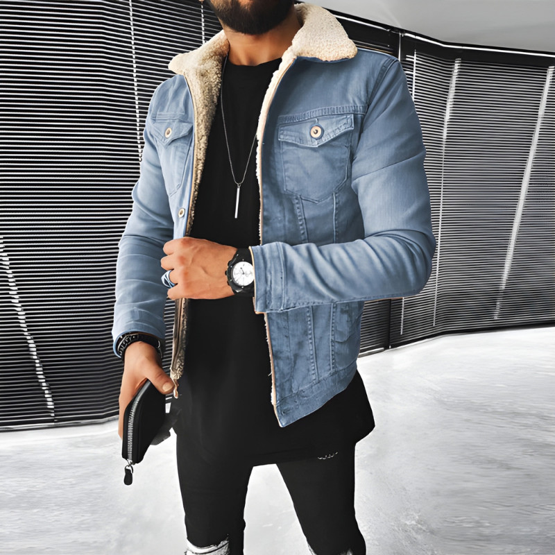 Men’s winter Jacket | Denim Lined Casual Coat | Everyday Winter Wear