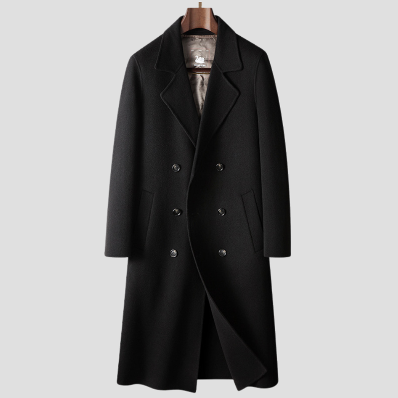 Mens Coats | Long Double-Breasted Style | Classic Mens Winter Jackets