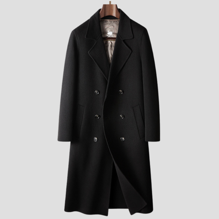 Mens Coats | Long Double-Breasted Style | Classic Mens Winter Jackets