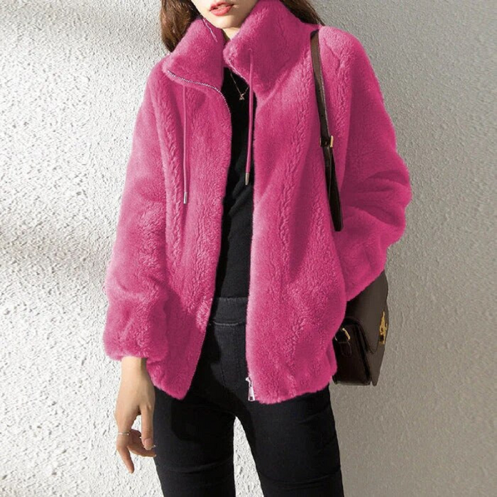 Women’s Jacket | Winter Zip Cardigan | Stand Collar Warm Top