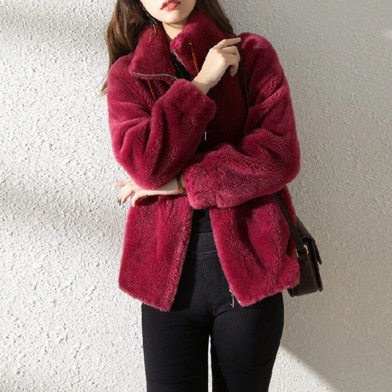 Women’s Jacket | Winter Zip Cardigan | Stand Collar Warm Top