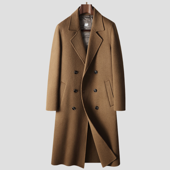 Mens Coats | Long Double-Breasted Style | Classic Mens Winter Jackets