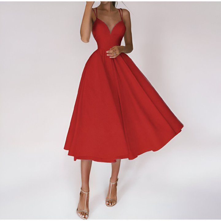 Women's Dress | V Neck Midi Dresses | Elegant Party Clothing