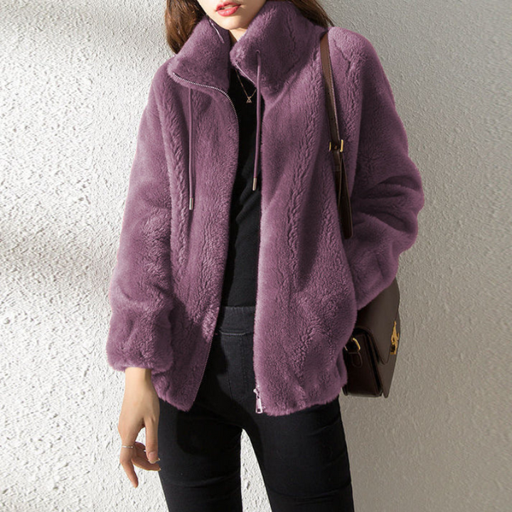 Women’s Jacket | Winter Zip Cardigan | Stand Collar Warm Top