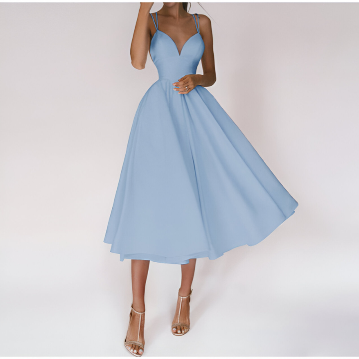 Women's Dress | V Neck Midi Dresses | Elegant Party Clothing