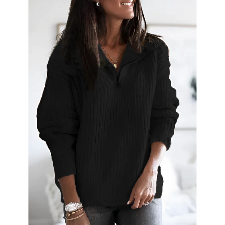 Women's Jumper | Knitted Zip Clothing | Warm Winter Comfort