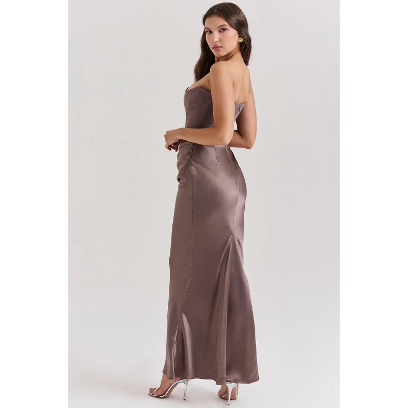 Women's Maxi Dress | Strapless Evening Silhouette | Elegant Dresses