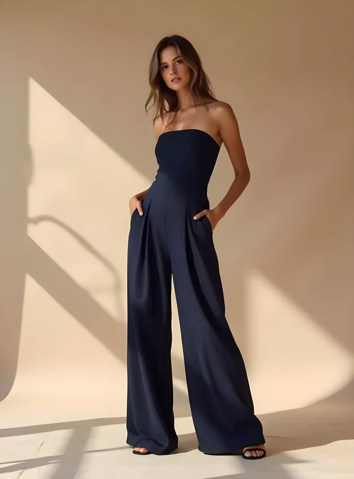 Women's Jumpsuit | Strapless Wide Leg | Elegant Womens Clothing