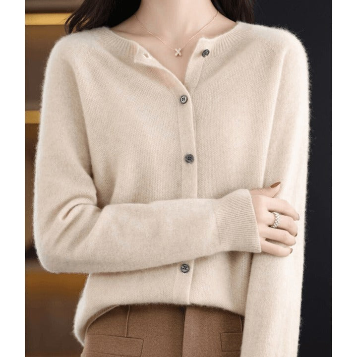 Women’s Cardigan | Soft Round-Neck Jumper | Clothing Knitwear