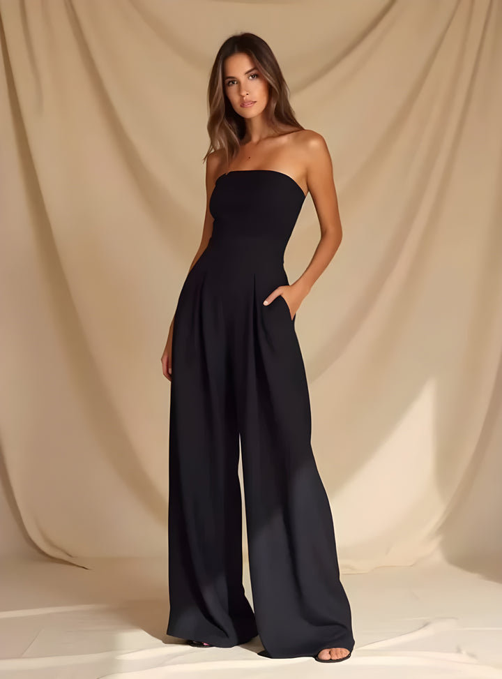 Women's Jumpsuit | Strapless Wide Leg | Elegant Womens Clothing