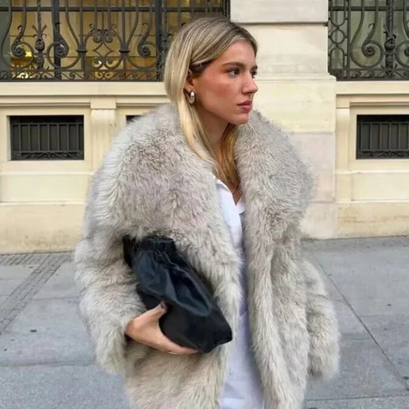Women’s Jacket | Cropped Lapel Coat | Chic Snap-Button Outerwear