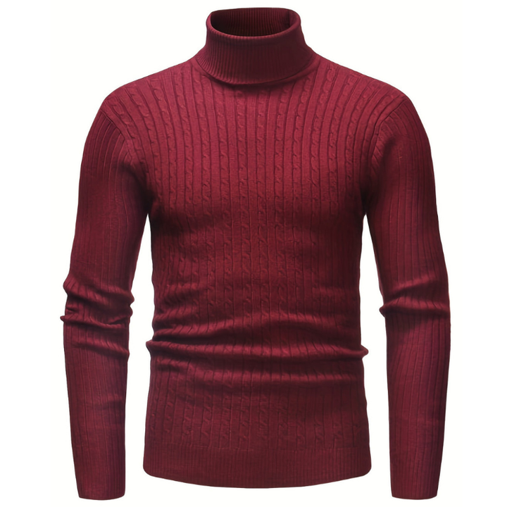 Men's Sweatshirt | Slim Knit Turtleneck Sweater | Classic Mens Clothing