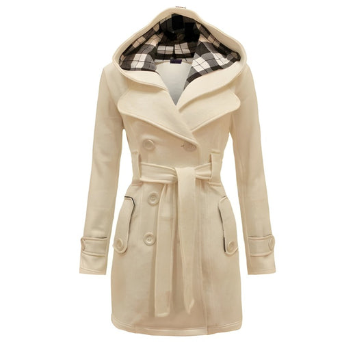 Women’s Jackets | Long Hooded Trench | Casual Winter Clothing