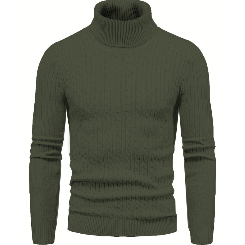 Men's Sweatshirt | Slim Knit Turtleneck Sweater | Classic Mens Clothing