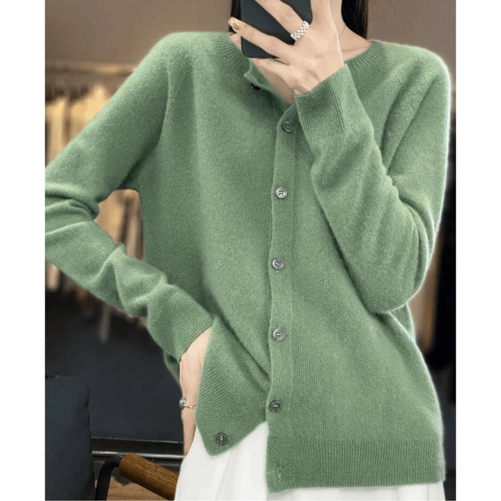 Women’s Cardigan | Soft Round-Neck Jumper | Clothing Knitwear