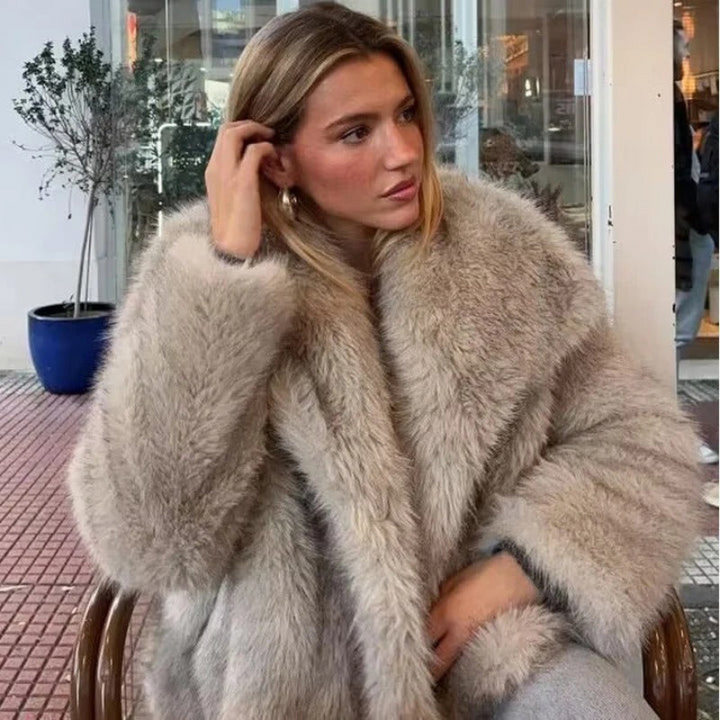 Women’s Jacket | Cropped Lapel Coat | Chic Snap-Button Outerwear