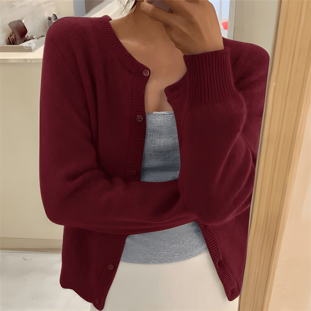 Women’s Knitted Cardigan | Single-Breasted | Soft & Casual | Cotton-Polyester Blend