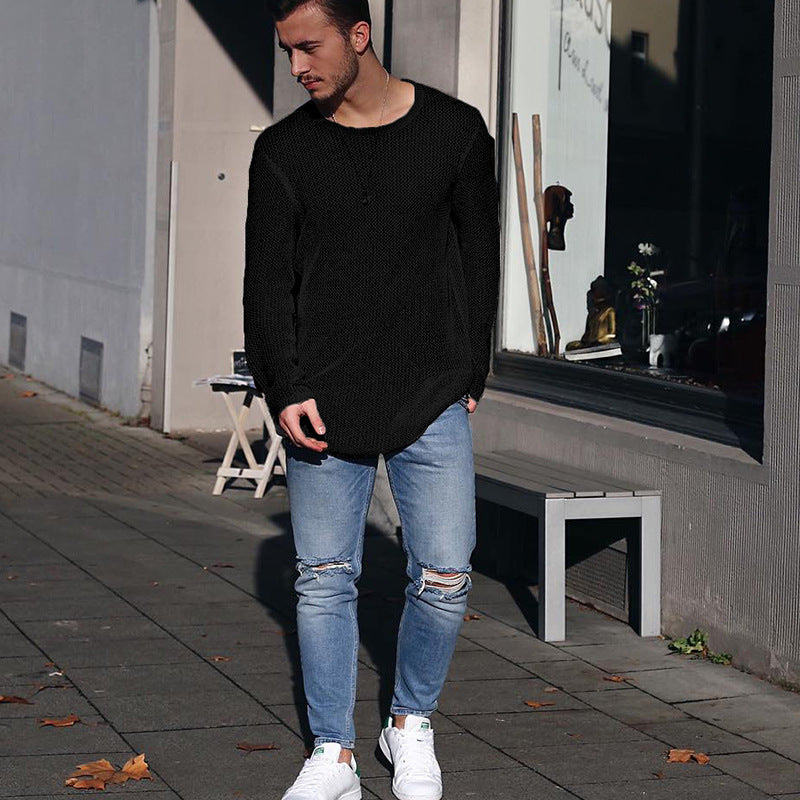 Men's Sweatshirt | Long Knit Design | Trendy Mens Clothing