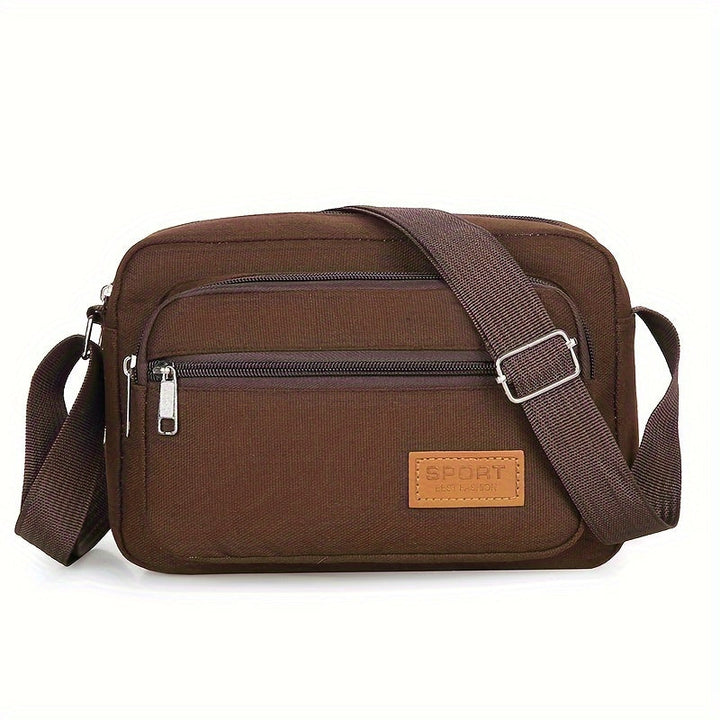Men’s Shoulder Bag | Casual Canvas Design | Adjustable Strap & Multi-Compartment Storage