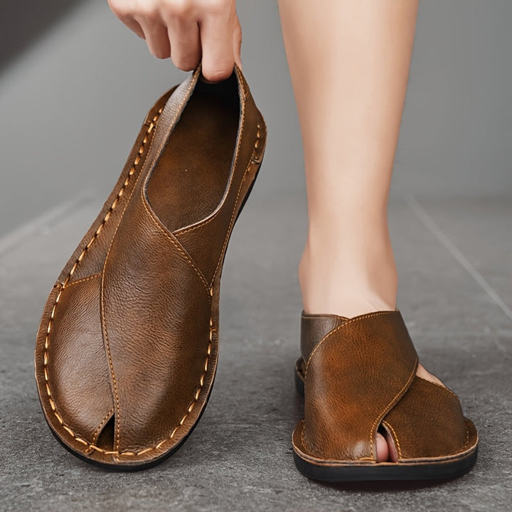Men’s Sandals | Closed Toe & Breathable Leather | Slip-On & Lightweight