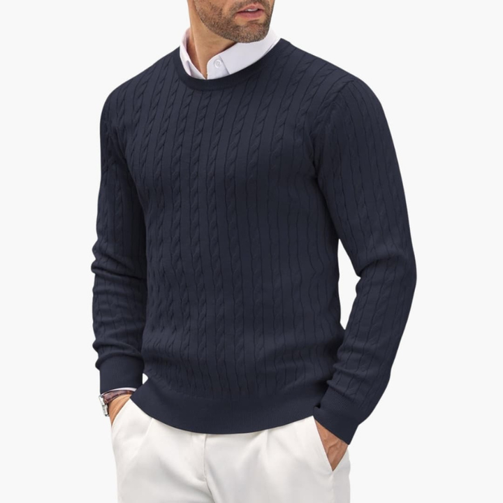 Men’s Jumper | Classic Cable Knit | Casual Mens Clothing